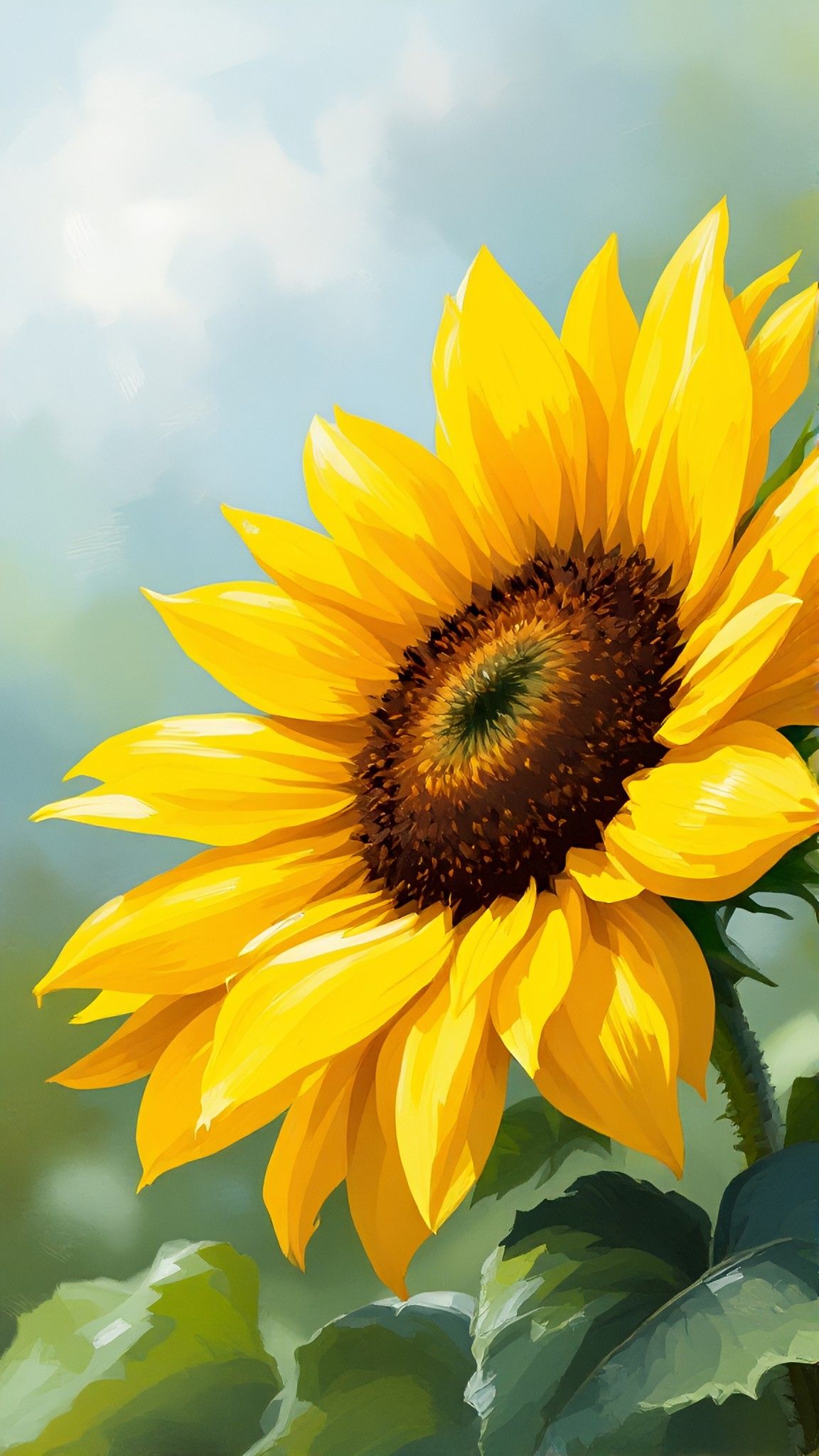 ציור יהלומים - חמנייה זוהרת