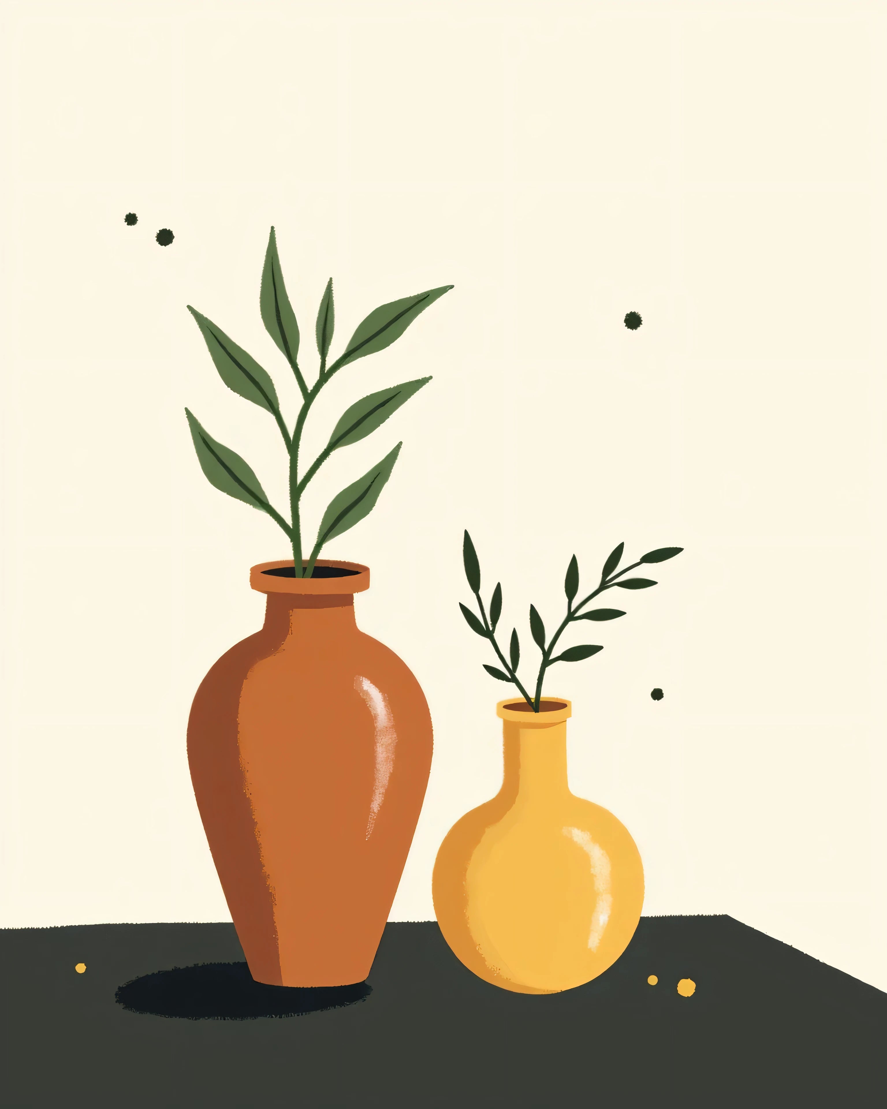 צביעה לפי מספרים - ציור אגרטלים מינימליסטיים