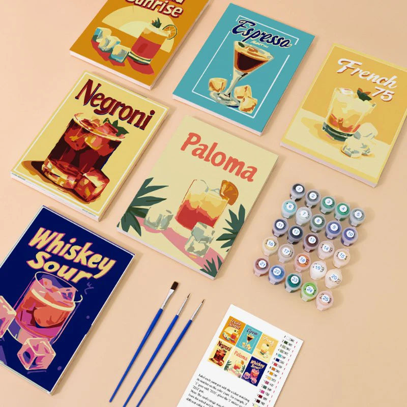 קיט מיני – מארז 6 ציורי קוקטיילים קלאסיים