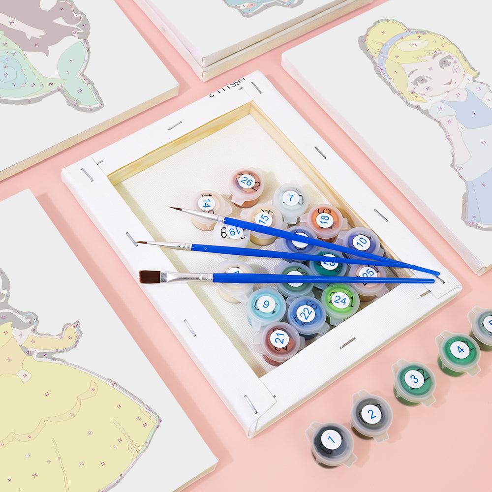 קיט מיני לילדים – מארז 6 ציורי נסיכות קסומות