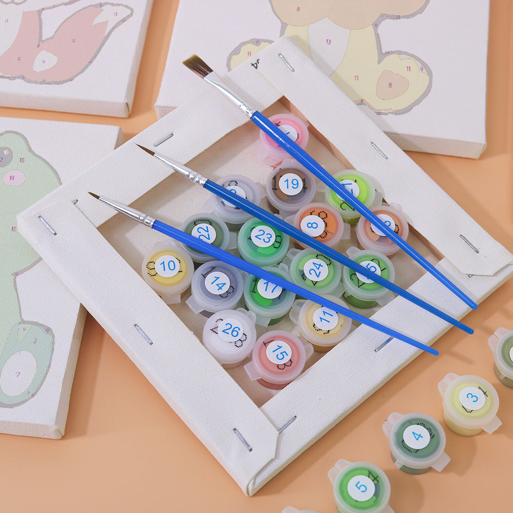 קיט מיני לילדים – מארז 6 ציורי חיות מתוקות