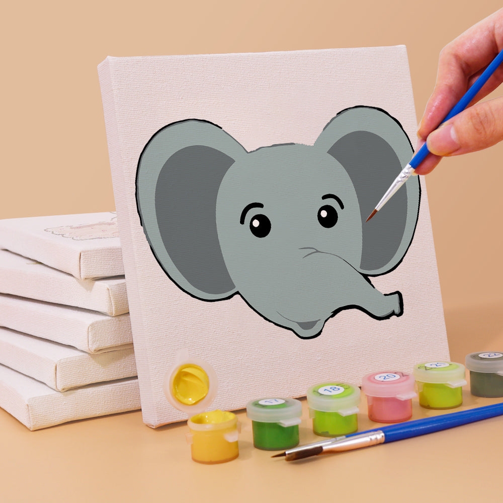 קיט מיני לילדים – מארז 6 ציורי פרצופי חיות חמודים