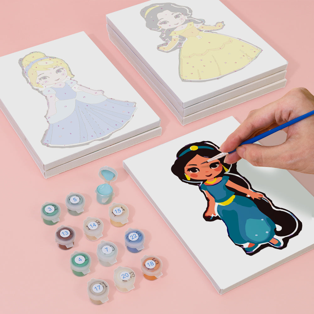 קיט מיני לילדים – מארז 6 ציורי נסיכות קסומות