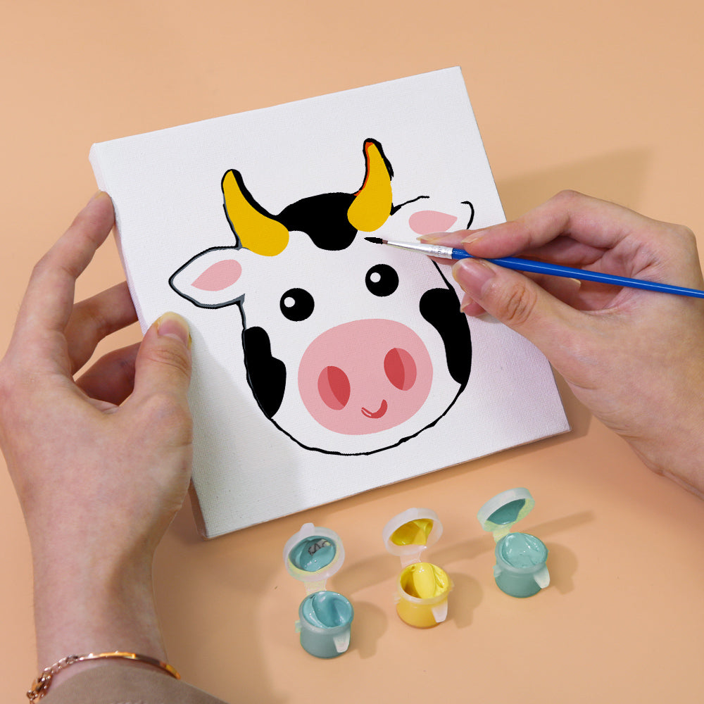 קיט מיני לילדים – מארז 6 ציורי פרצופי חיות חמודים