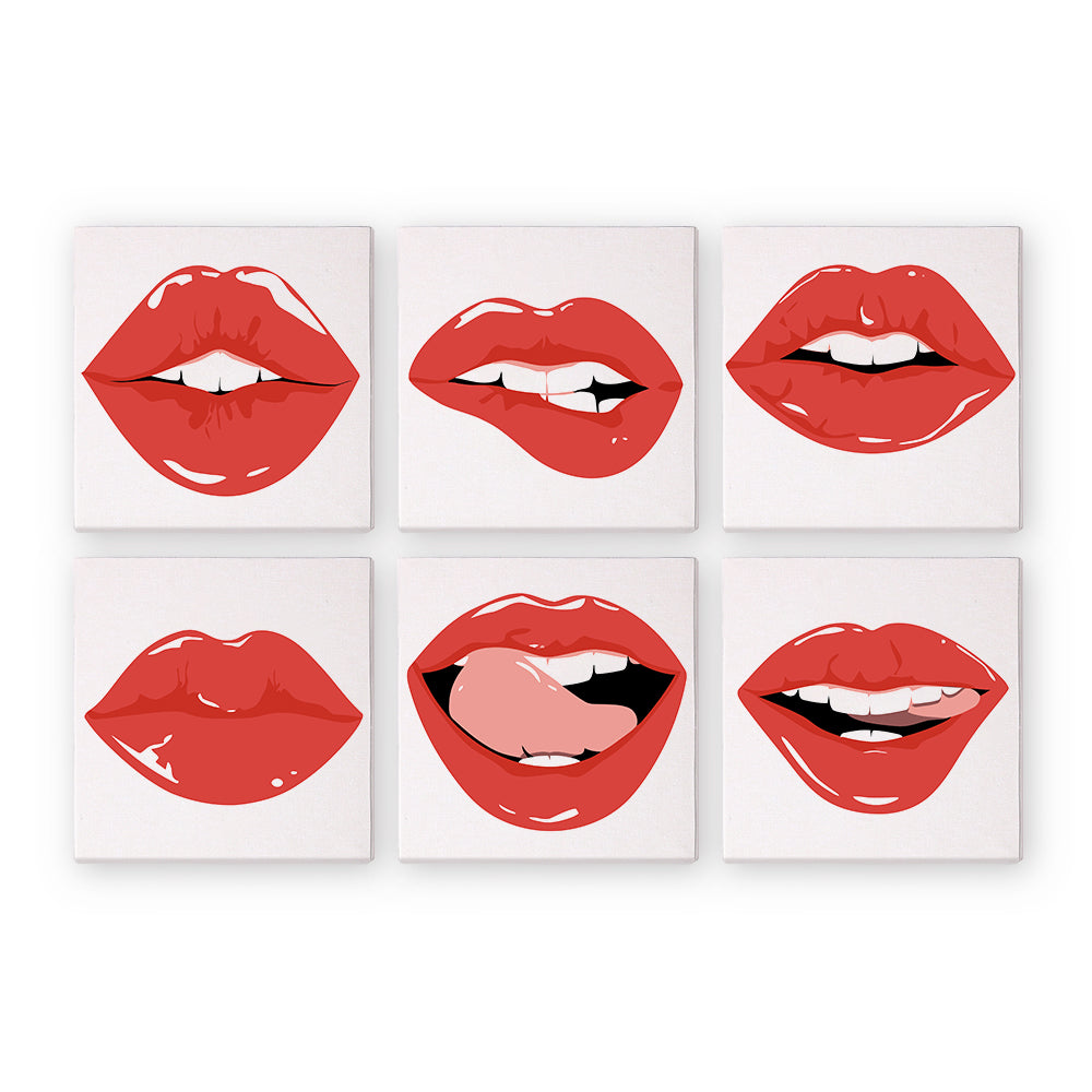 קיט מיני – מארז 6 ציורי שפתיים פופ ארט