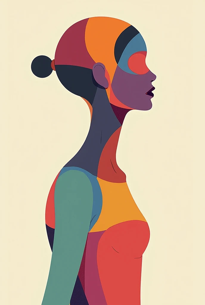 צביעה לפי מספרים - ציור אישה פורחת