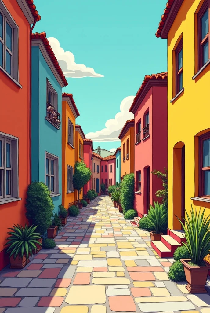 צביעה לפי מספרים - ציור סמטה צבעונית