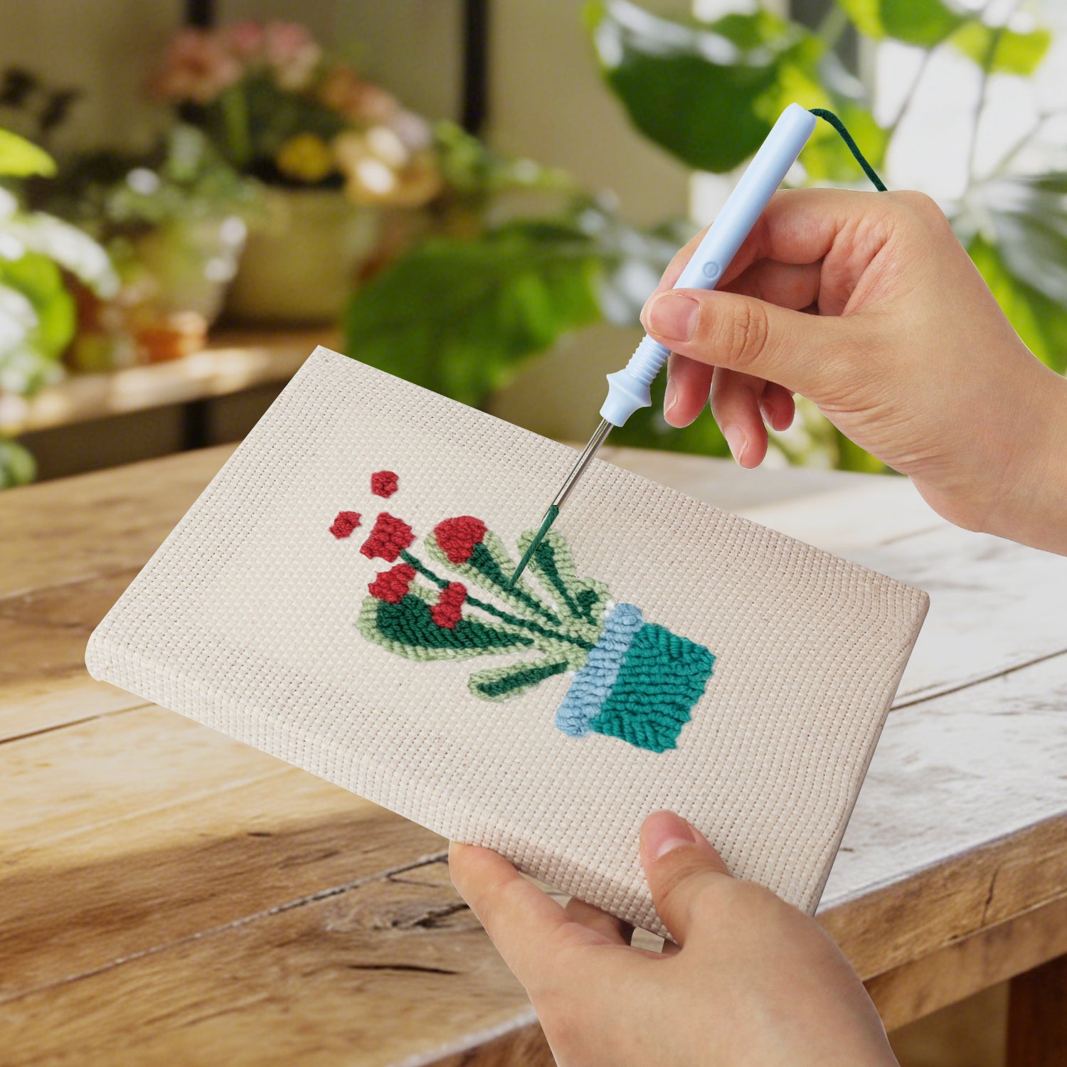 קיט רקמה DIY – צמחייה ביתית