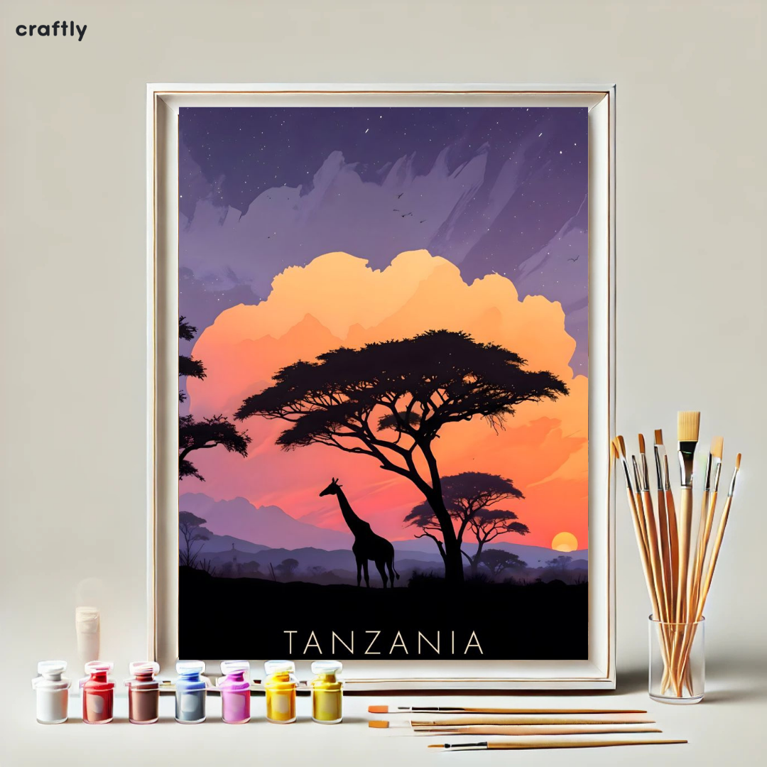 צביעה לפי מספרים - ציור טנזניה