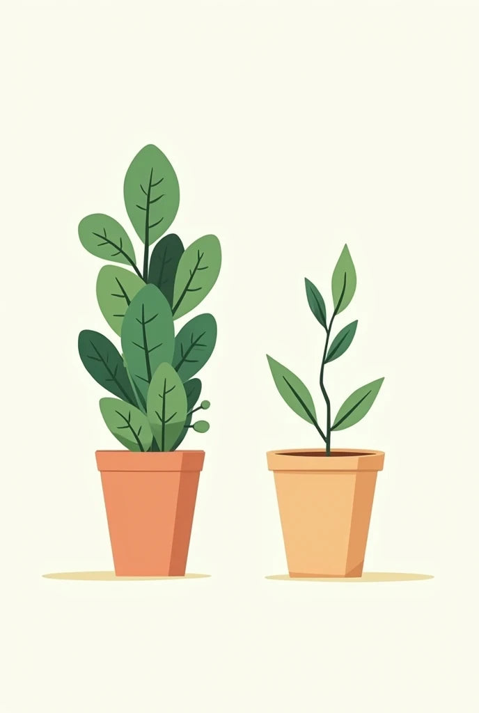 צביעה לפי מספרים - ציור עציצים מינימליסטיים