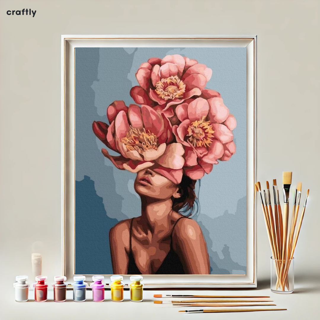 צביעה לפי מספרים - ציור פיונים גדולים