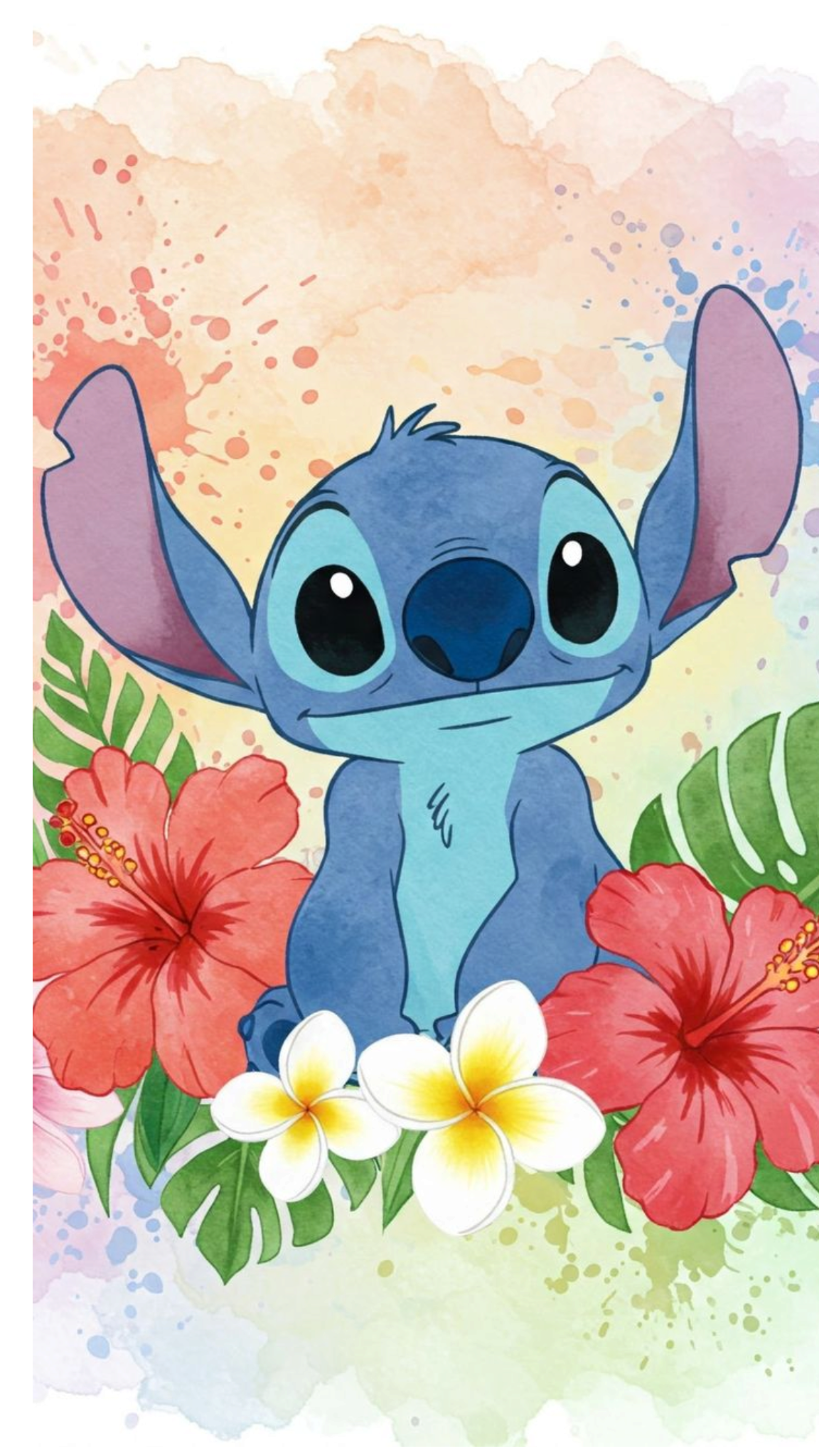 צביעה לפי מספרים - ציור סטיץ' עם פרחים