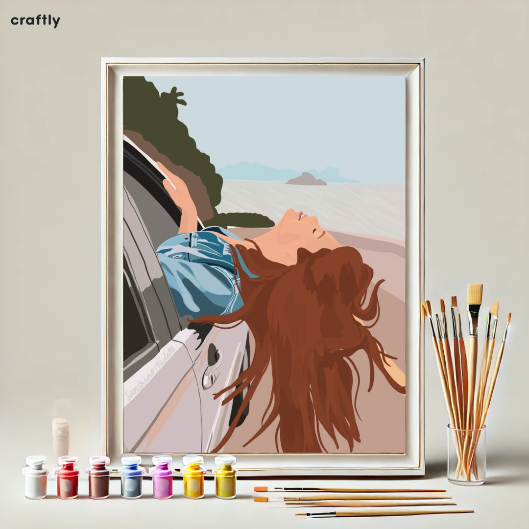 צביעה לפי מספרים - ציור חופש ברכב