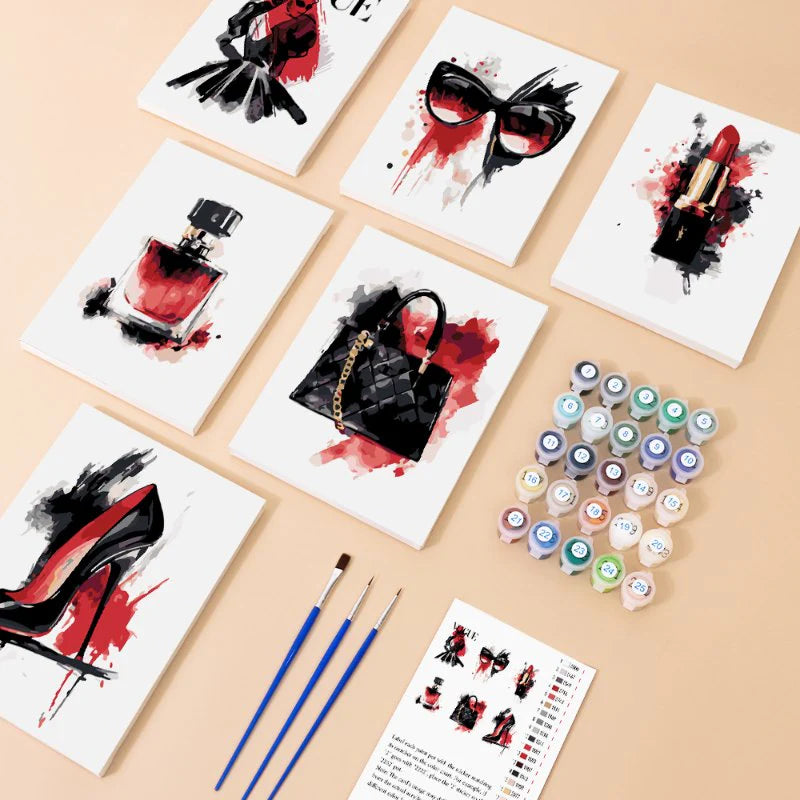 קיט מיני – מארז 6 ציורי אופנה בסטייל ווג