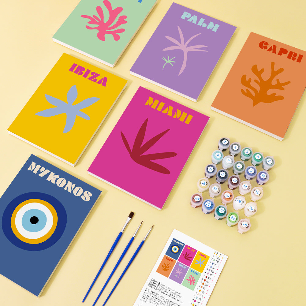 קיט מיני – מארז 6 ציורים חופי נופש