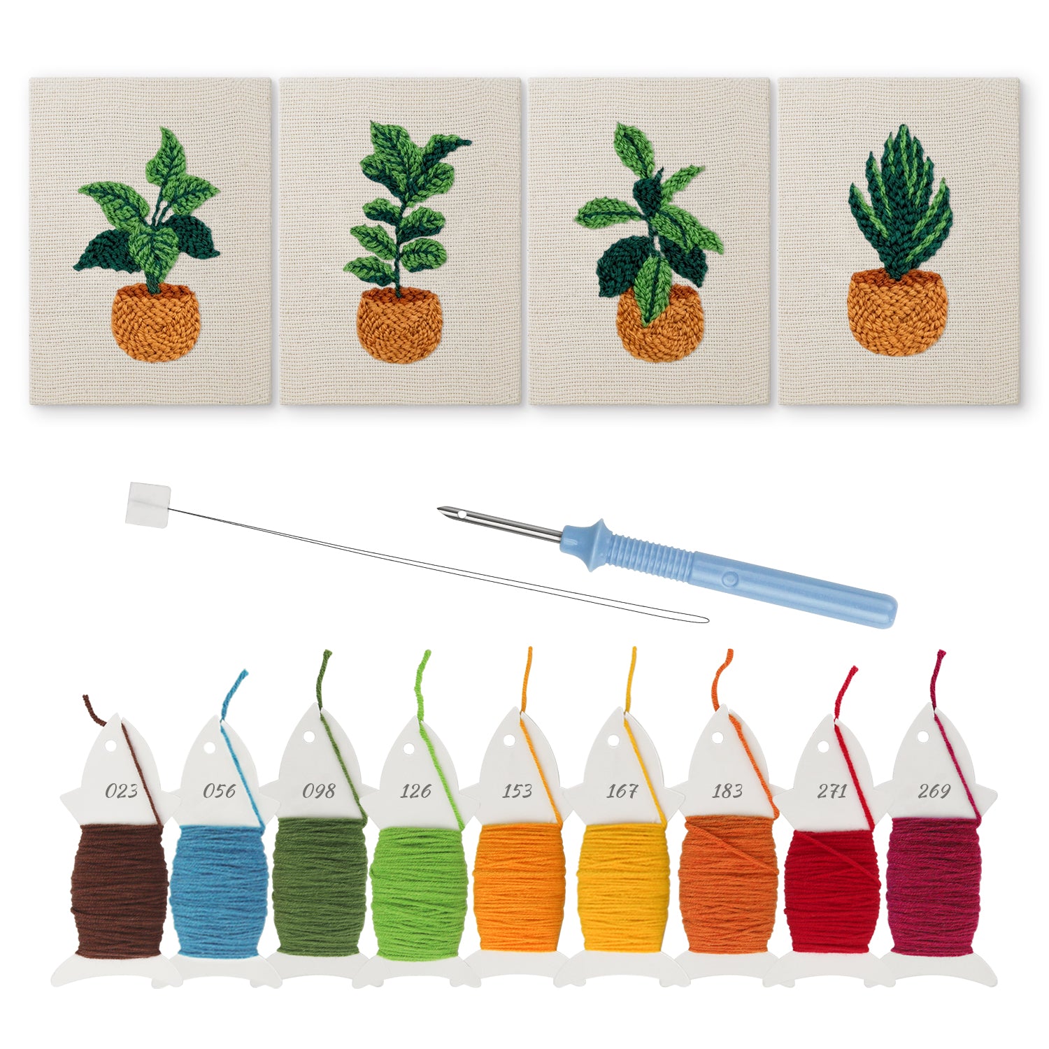 קיט רקמה DIY – צמחים ירוקים