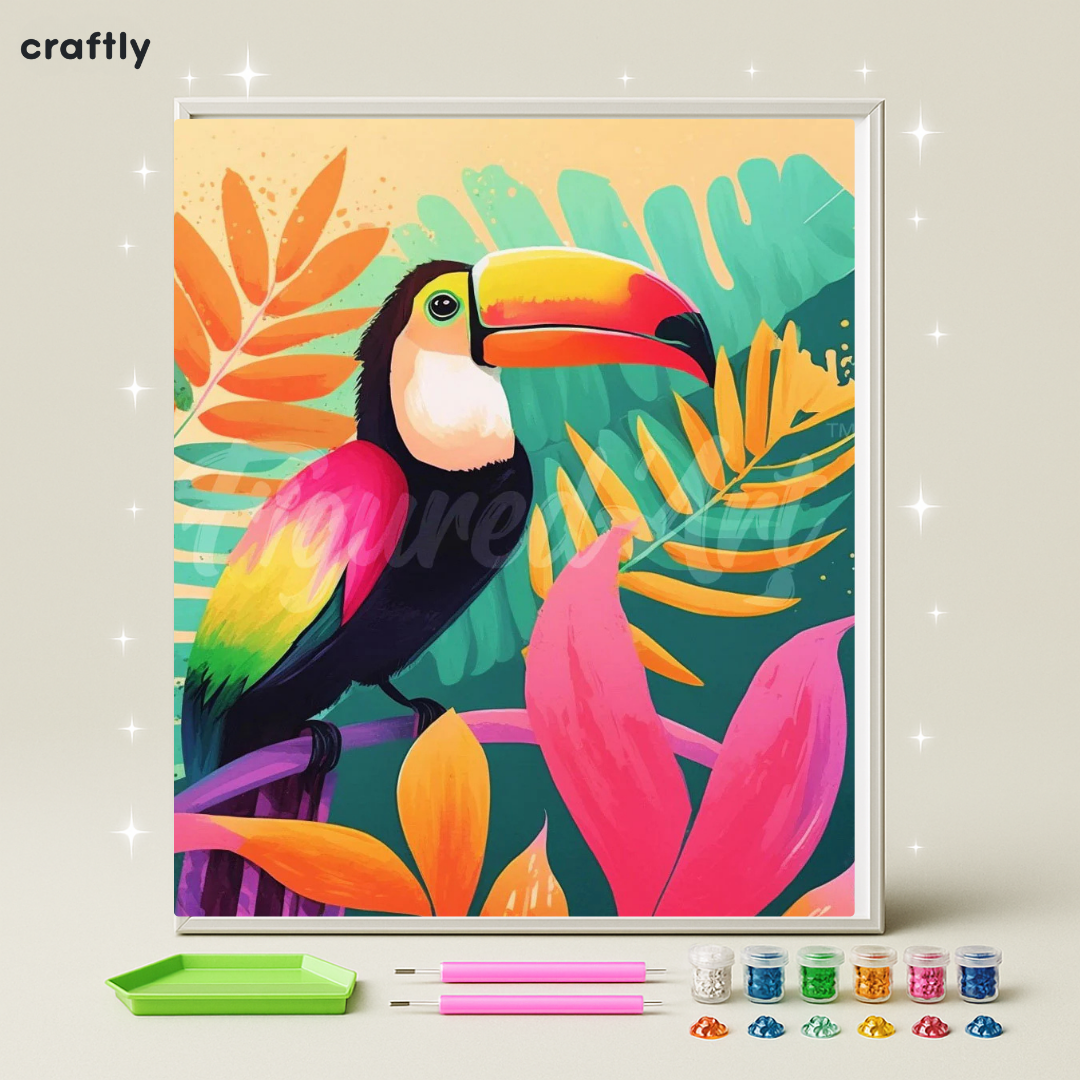 ציור יהלומים - טוקן צבעוני