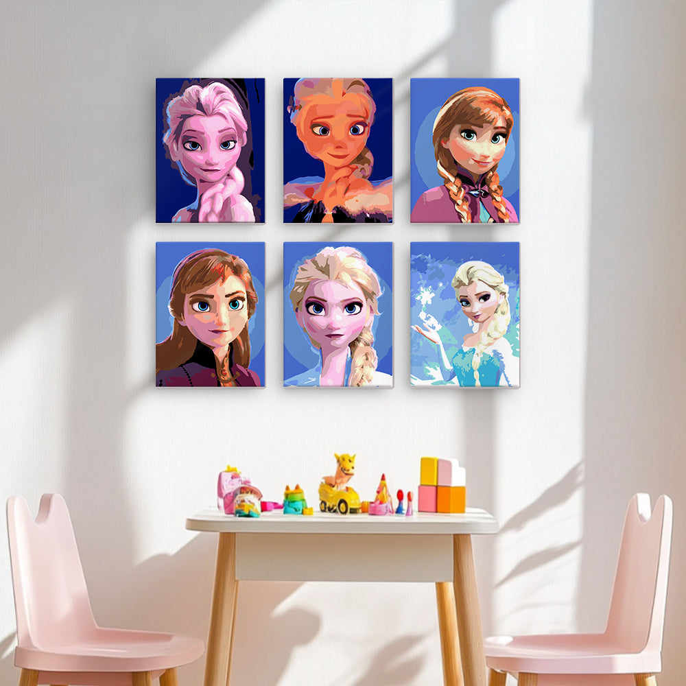 קיט מיני לילדים – מארז 6 ציורי פרוזן קסומים