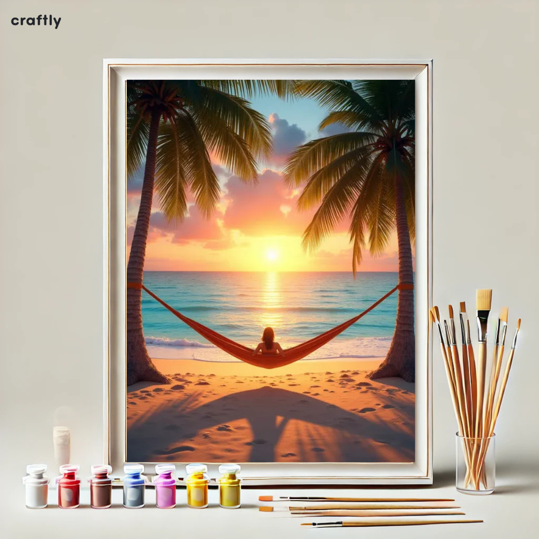 צביעה לפי מספרים – ציור ערסל בזריחה