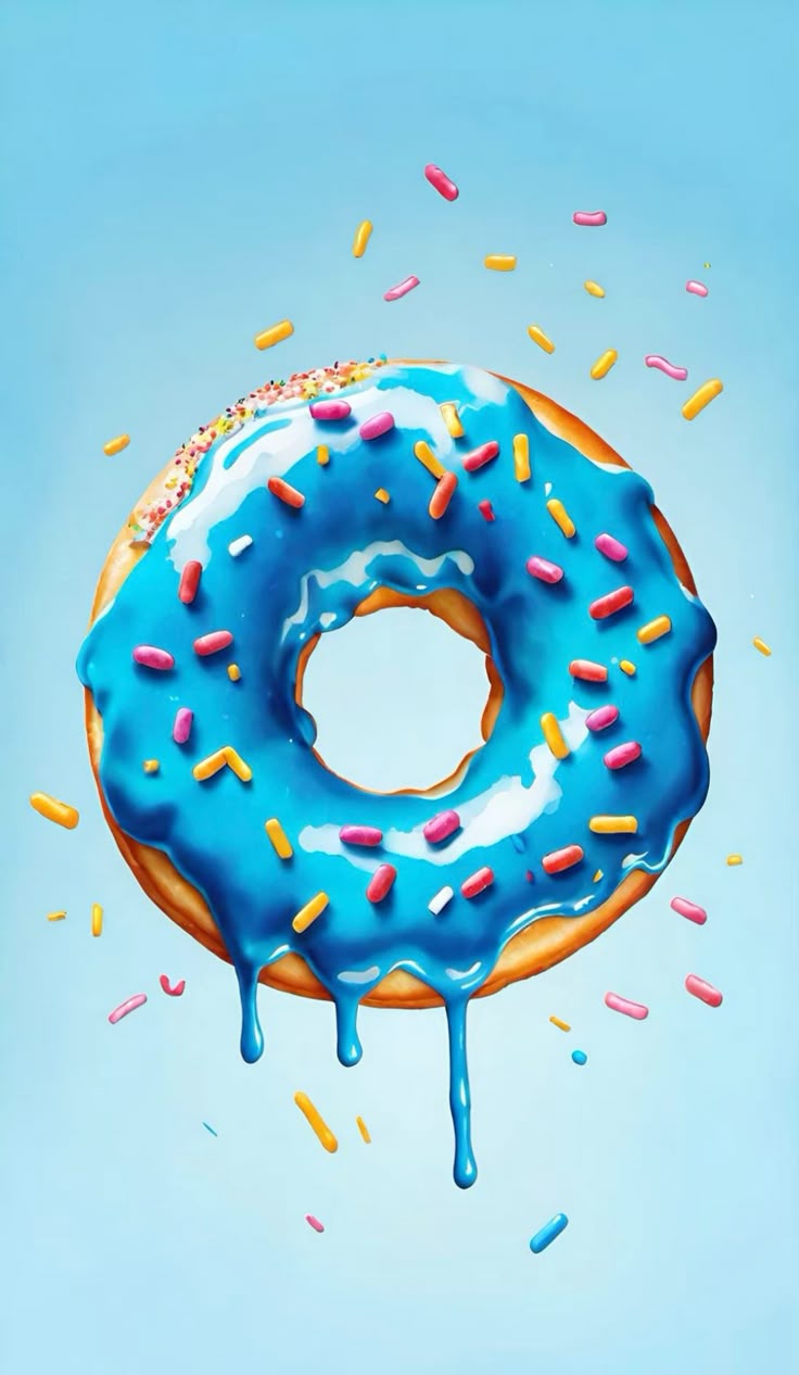 צביעה לפי מספרים - ציור סופגניה עם ציפוי כחול