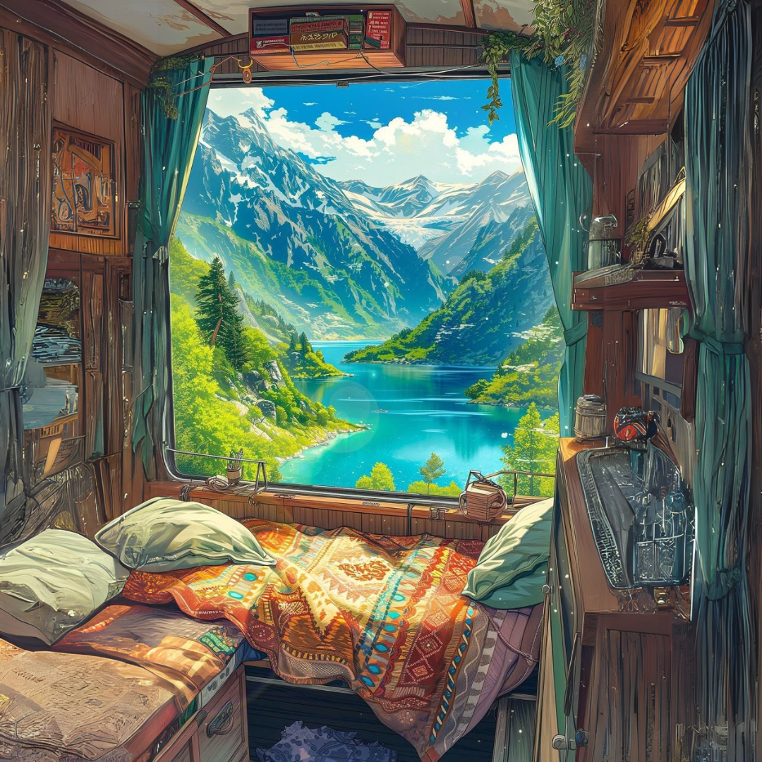 צביעה לפי מספרים - חלון אל פסגת ההרים