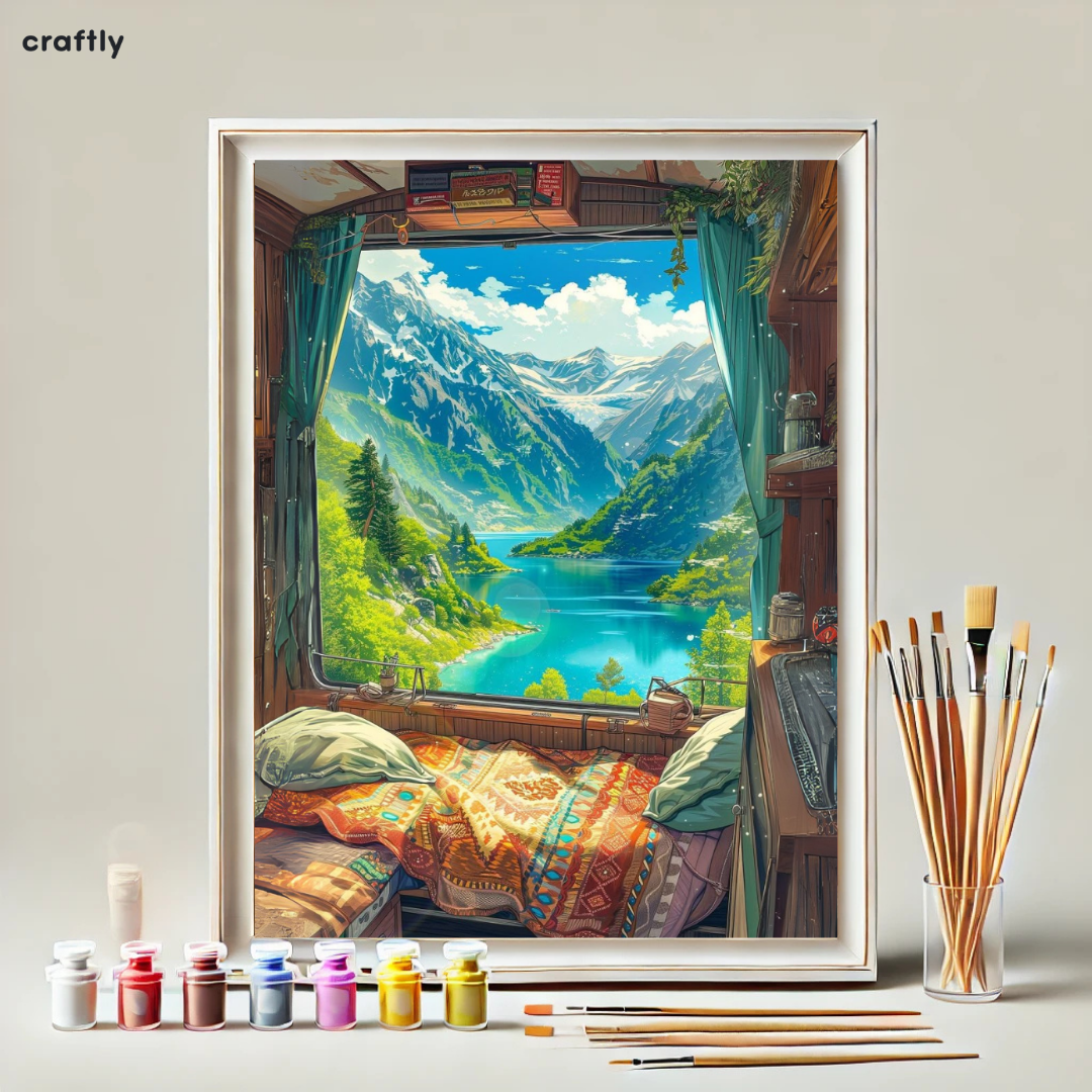 צביעה לפי מספרים - חלון אל פסגת ההרים