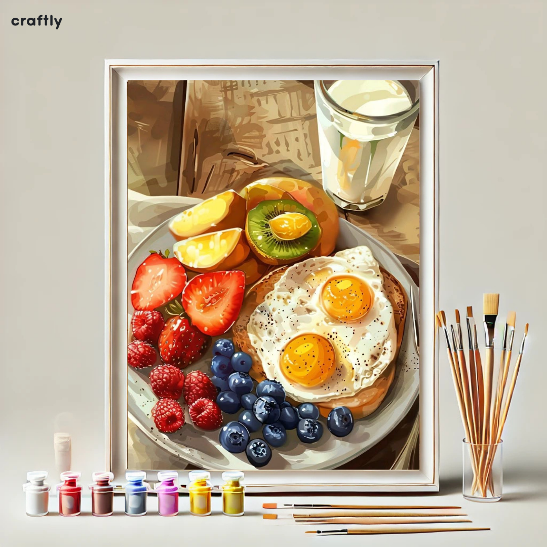 צביעה לפי מספרים - ארוחת בוקר מושלמת