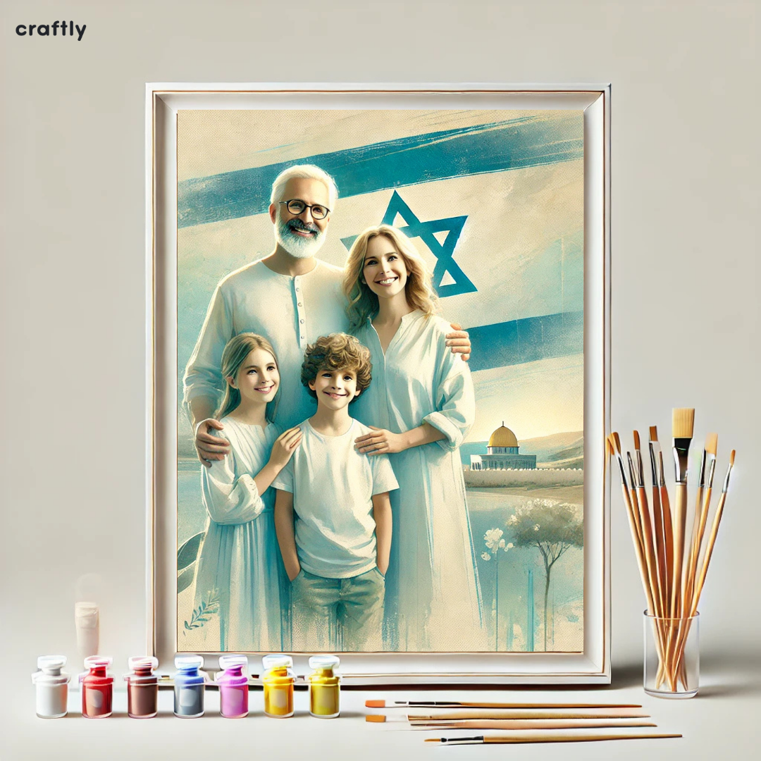 צביעה לפי מספרים - משפחה ישראלית