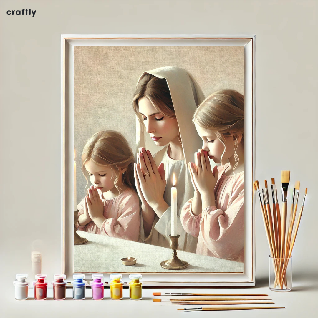 ביעה לפי מספרים - תפילה לאור נרות