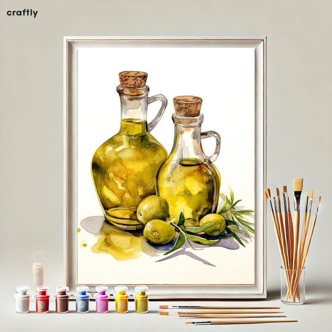 צביעה לפי מספרים - ציור של שמן זית