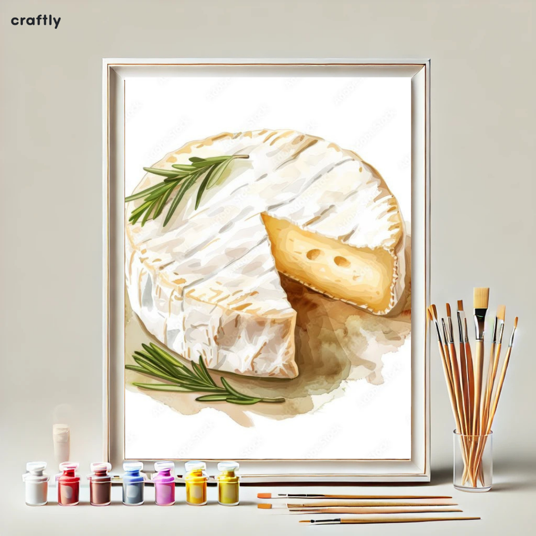 צביעה לפי מספרים - ציור של גבינה