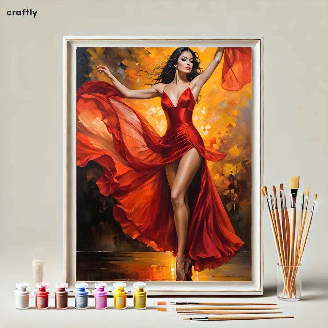 צביעה לפי מספרים - ציור ריקוד