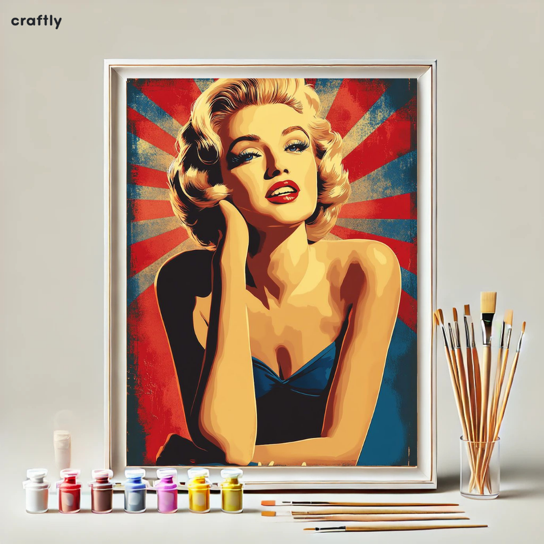 צביעה לפי מספרים - ציור מרילין מונרו