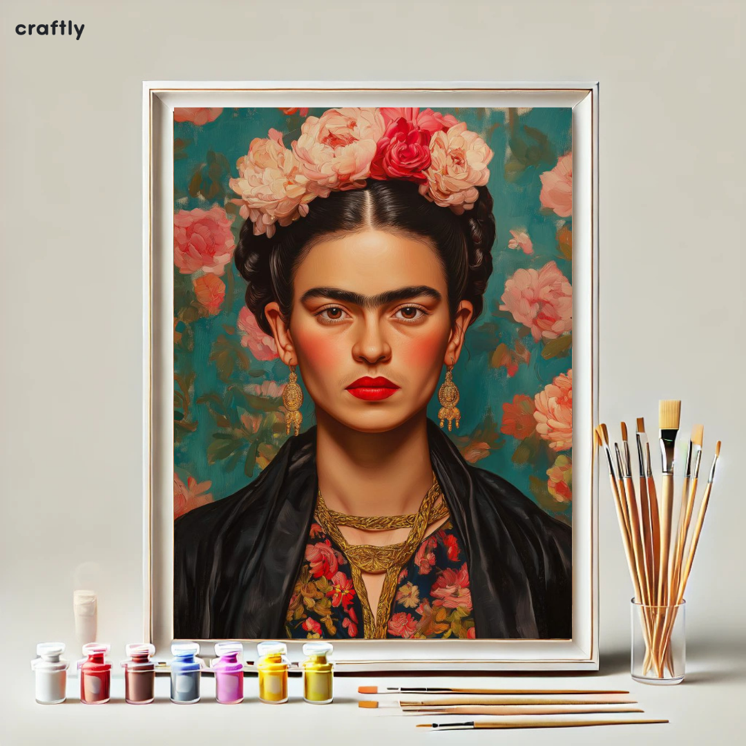 צביעה לפי מספרים - ציור פרידה קאלו