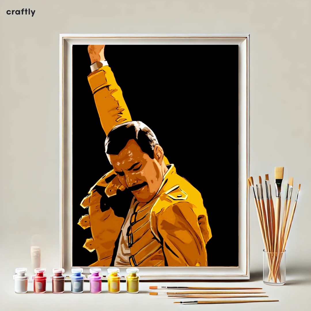 צביעה לפי מספרים - ציור פרדי מרקורי