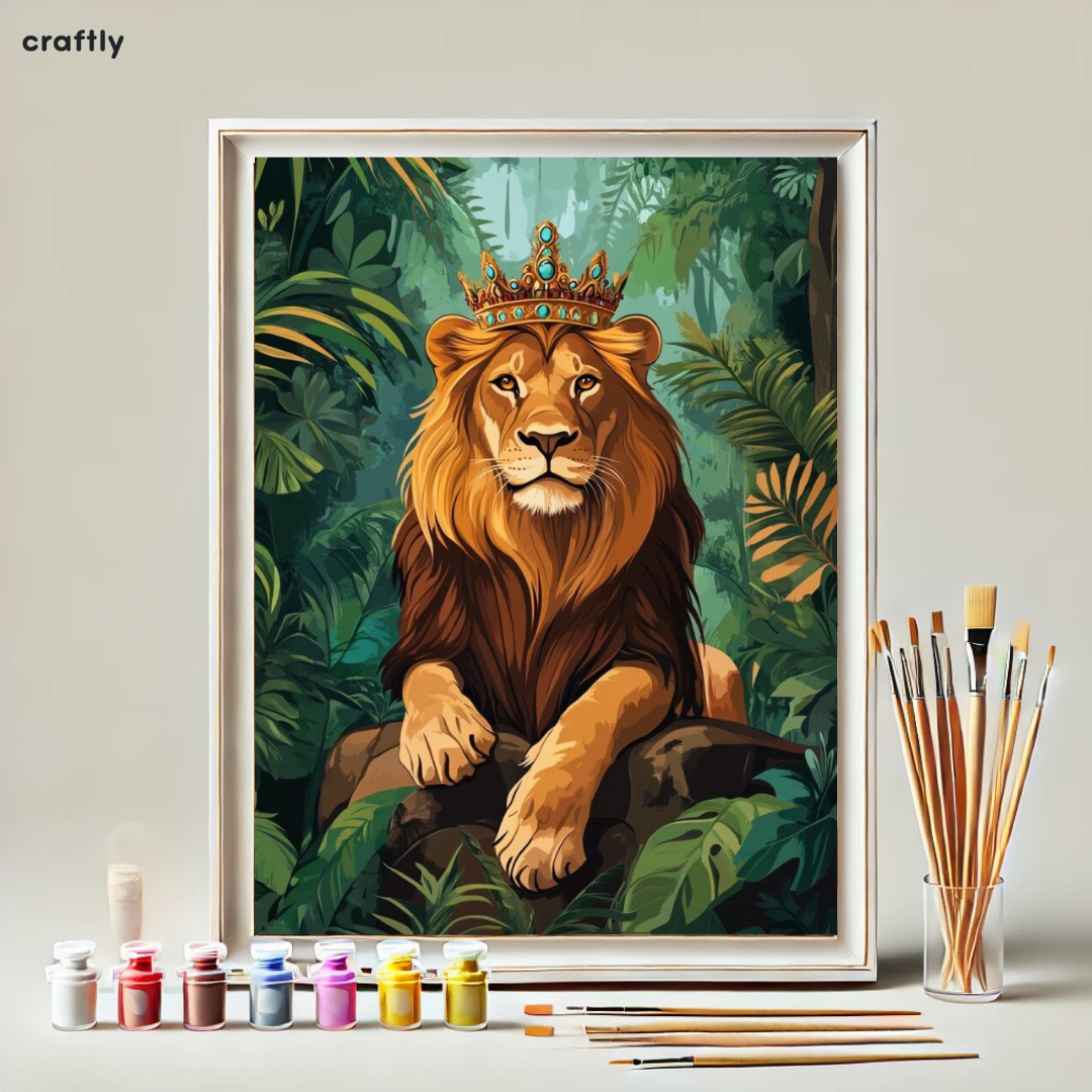 צביעה לפי מספרים - ציור ליאון המלך