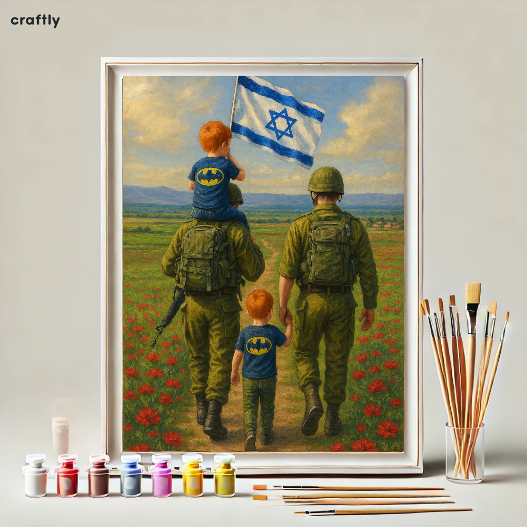 גיבורים קטנים וגדולים - צביעה מרגשת לזכר הנופלים בחרבות ברזל