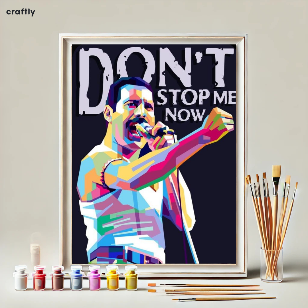 צביעה לפי מספרים - ציור פרדי מרקורי