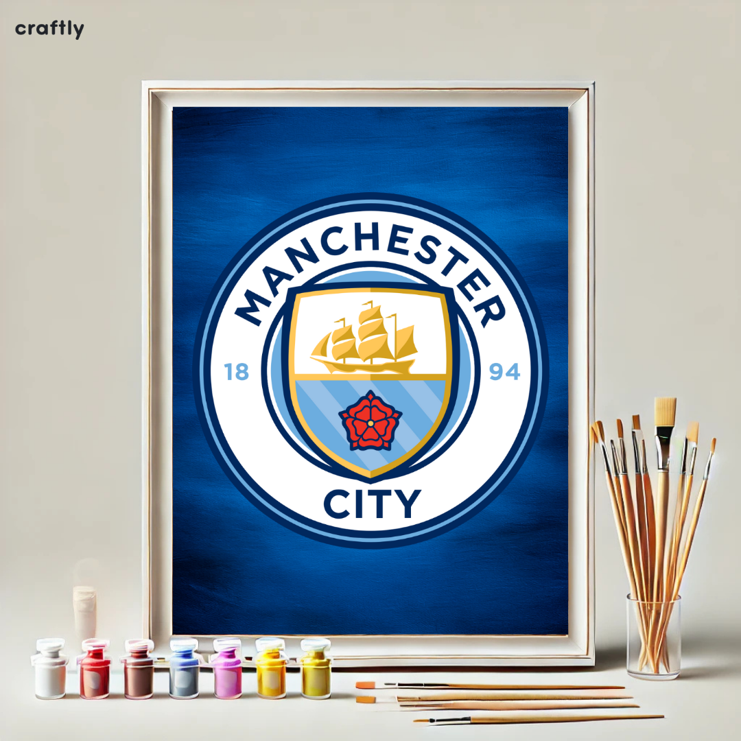 צביעה לפי מספרים - ציור מנצ'סטר סיטי