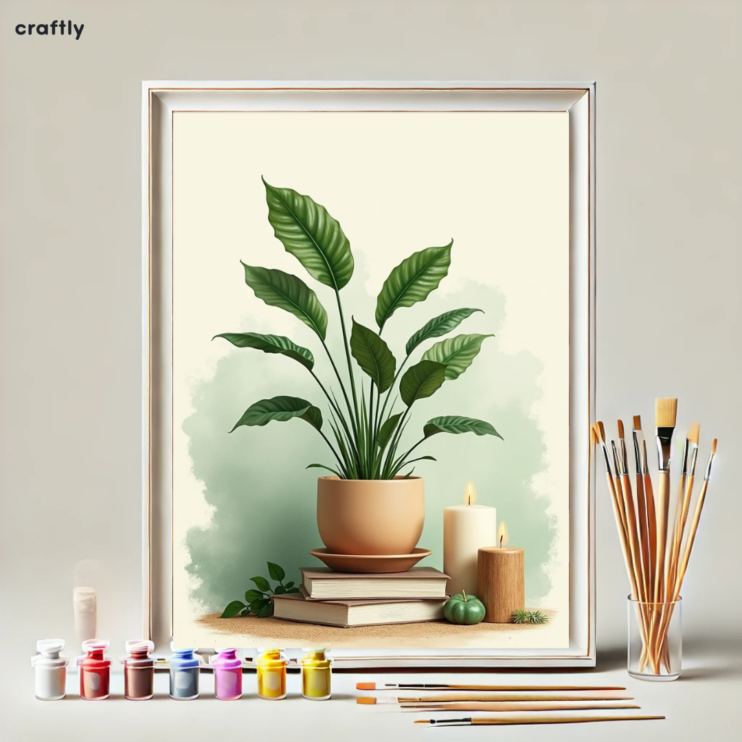 צביעה לפי מספרים - ציור פינה ירוקה