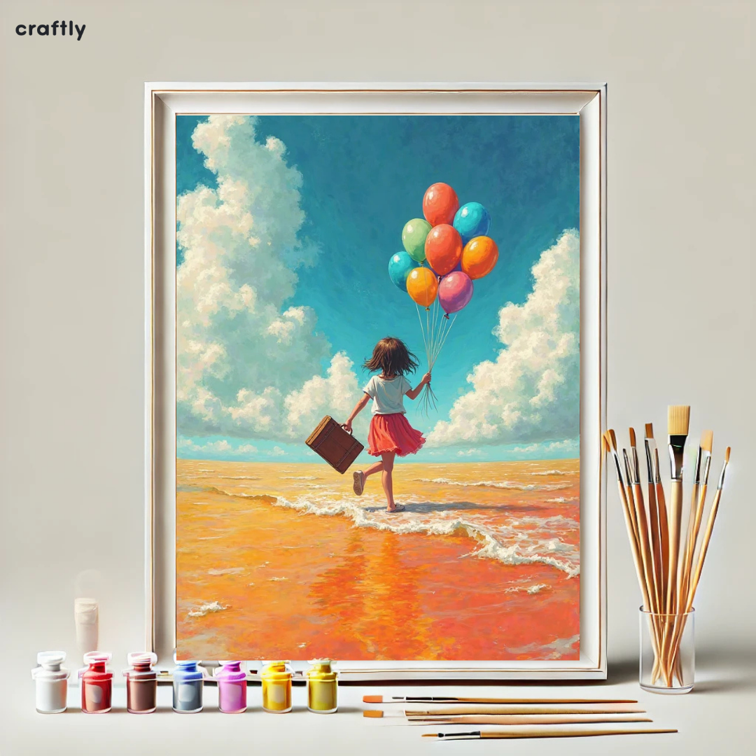 צביעה לפי מספרים - ציור חופש על החוף