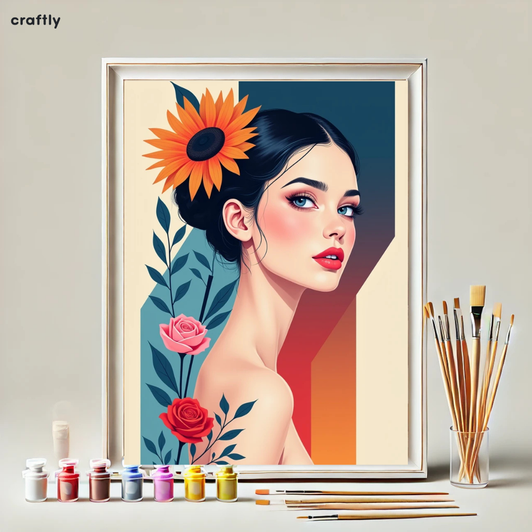 צביעה לפי מספרים - ציור מבט אביבי