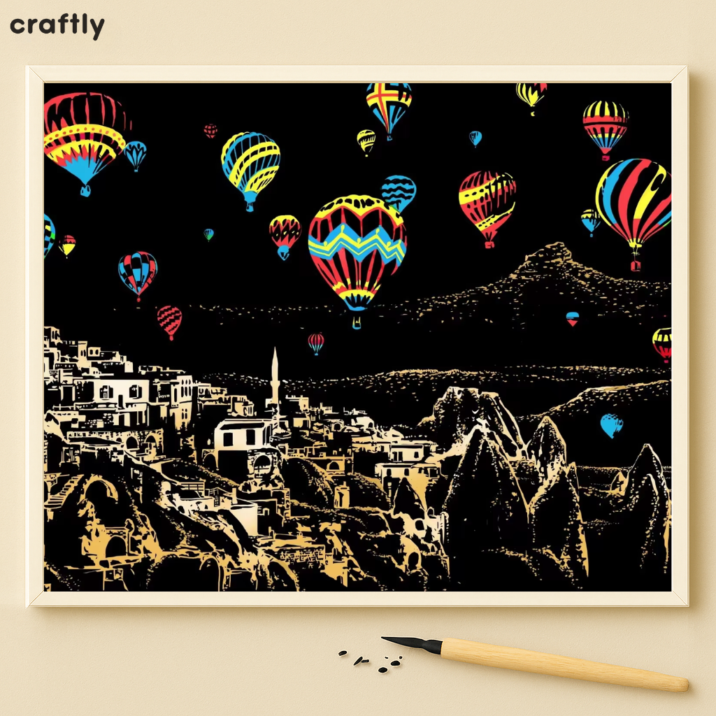 דפי גירוד קסם – כדורים פורחים בקפדוקיה