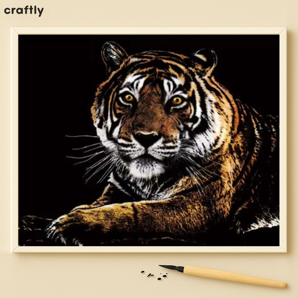 דפי גירוד קסם – נמר עוצמתי