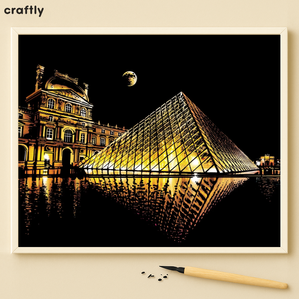 דפי גירוד קסם – הלובר בפריז