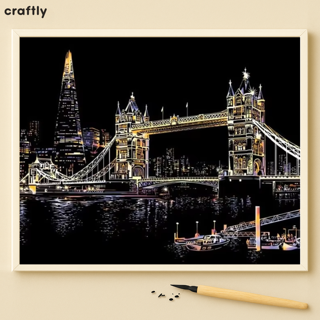 דפי גירוד קסם – גשר לונדון מואר