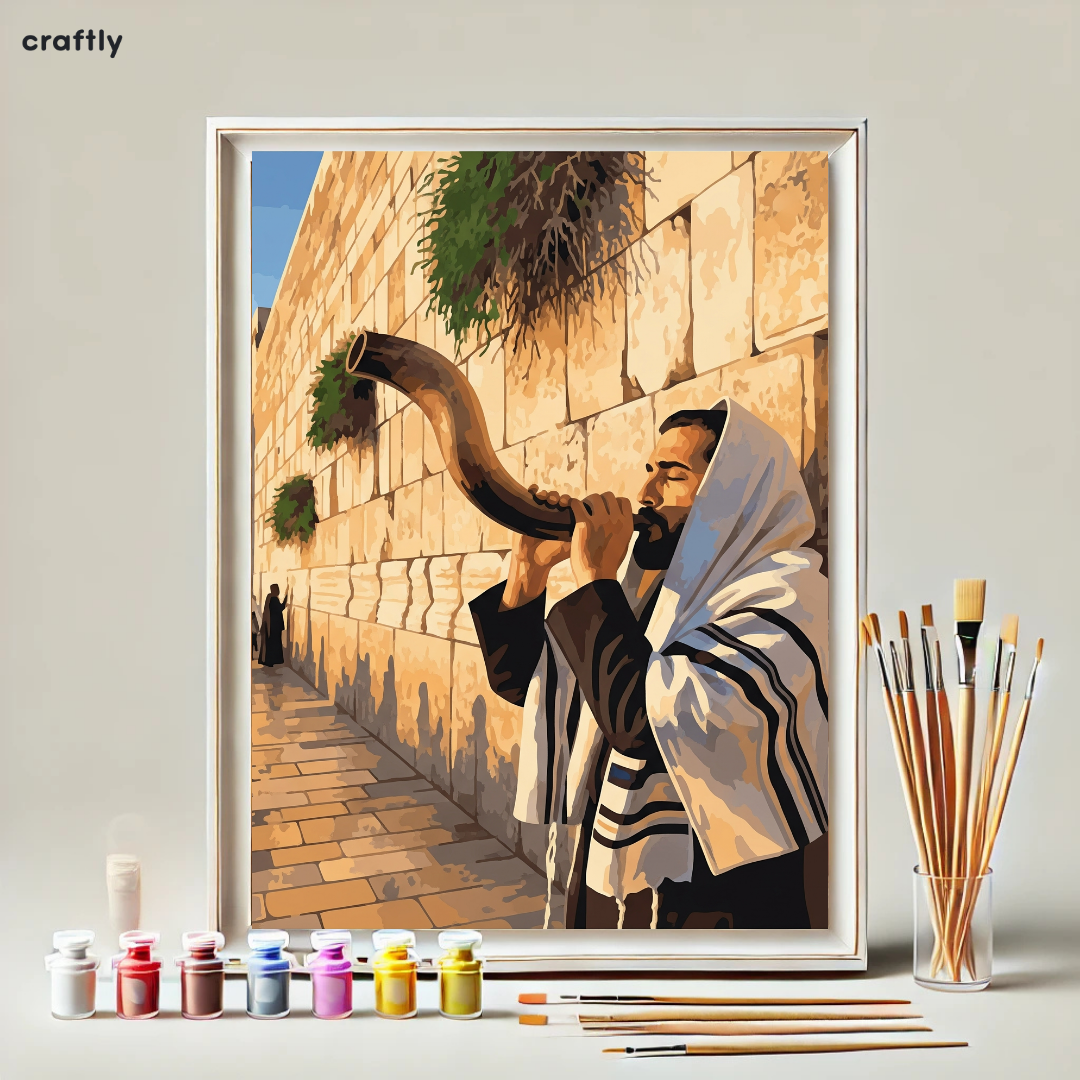 צביעה לפי מספרים – שופר ליד הכותל