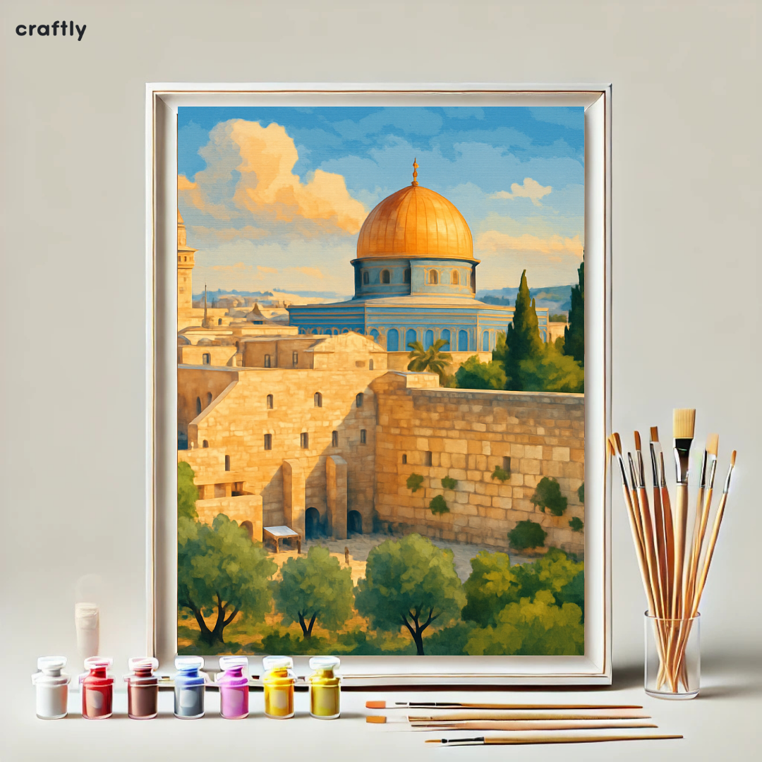 צביעה לפי מספרים – הכותל המערבי