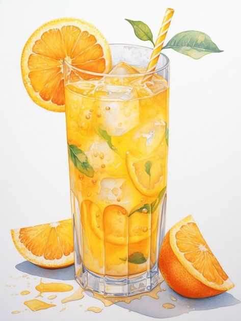 צביעה לפי מספרים - ציור מיץ תפוזים