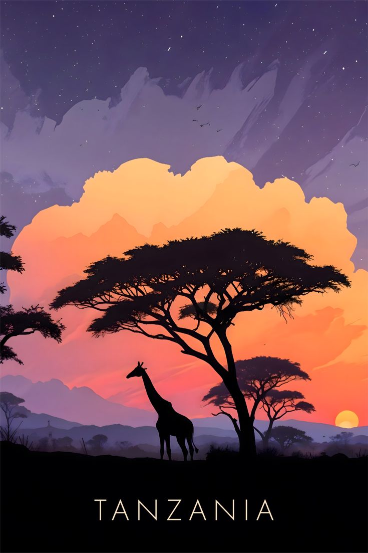 צביעה לפי מספרים - ציור טנזניה